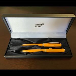 NIB Mont Blanc Yellow Pen Pencil Set
